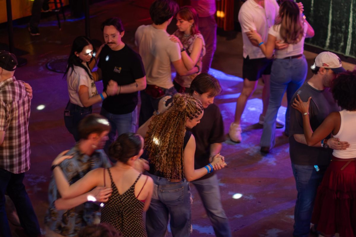 Young Nashvillians two-step across the floor at Honky Tonk Tuesday. Photo by Laura Rodio.